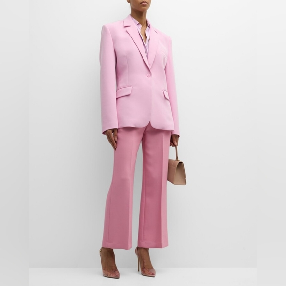 LAPOINTE Broad Shoulder Matte Crepe Single Breast Jacket In Blossom 4 Org $1,450 - Picture 2 of 16